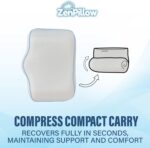 Unique Cervical Travel Pillow, Contour Shaped Memory Foam Neck Pillow - Ergonomic Pillow for Neck and Shoulder Pain - Versatile Camping Pillow - Image 3