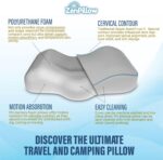 Unique Cervical Travel Pillow, Contour Shaped Memory Foam Neck Pillow - Ergonomic Pillow for Neck and Shoulder Pain - Versatile Camping Pillow - Image 5