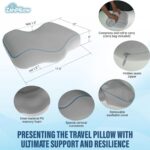 Unique Cervical Travel Pillow, Contour Shaped Memory Foam Neck Pillow - Ergonomic Pillow for Neck and Shoulder Pain - Versatile Camping Pillow - Image 6