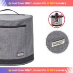 HOMEST Dust Cover with Pockets for Instant Pot 8 Quart, Insulated Pressure Cooker Case with Easy to Clean Lining, Grey - Image 4