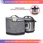 HOMEST Dust Cover with Pockets for Instant Pot 8 Quart, Insulated Pressure Cooker Case with Easy to Clean Lining, Grey - Image 5