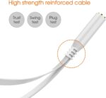 Headphone Splitter 3.5mm, Audio Splitter 2 Female to 1 Male, Y Splitters Cable for Headset Xbox PS4 Headset Microphone Computer Gaming Speaker PC Laptop, White - Image 6