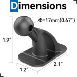 4 Pack Sticky 17mm Ball Mount for Car Mount Adhesive Replacement Magnetic Phone Holder MagSafe Mounting Base Dashboard Sticker 3M VHB Tape - Image 7