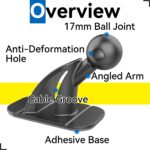 4 Pack Sticky 17mm Ball Mount for Car Mount Adhesive Replacement Magnetic Phone Holder MagSafe Mounting Base Dashboard Sticker 3M VHB Tape - Image 8