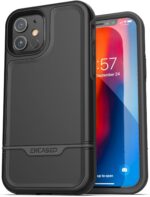 Encased Compatible with iPhone 12 Belt Clip Protective Holster Case (2020 Rebel Armor) Heavy Duty Rugged Full Body Cover with Holder (Black) - Image 3
