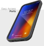 Encased Compatible with iPhone 12 Belt Clip Protective Holster Case (2020 Rebel Armor) Heavy Duty Rugged Full Body Cover with Holder (Black) - Image 4