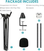 YOUSHARES Mic Arm Boom Arm - Microphone Arm for HyperX QuadCast QuadCast S SoloCast, Blue Yeti, Fifine AM8, Rode, Shure, Razer, Gaming Mic and Most Microphones using 3/8" to 5/8" Adapter - Image 7