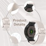Nylon Bands Band for Garmin Fenix 8 43mm/Descent Mk3S/Descent Mk3Si/Garmin Fenix 7S Pro Solar/Fenix7S, 20mm Nylon Sport Strap for Fenix6S/6S Pro Stretchy Braided - Image 4