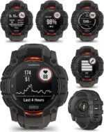 Wearable4U Garmin Instinct 3 Solar 50 mm, Rugged Outdoor GPS Smartwatch, Built-in Flashlight, Up to 40 Days of Battery Life, Black with Charcoal Band Bundle - Image 5