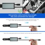Retractable Car Charger 2Pack, 4 in 1 Fast Charge 66W with 180 Rotatable Adapter, Type C Cigarette Lighter USB Charger for iPhone 12/13/14/15 Pro Max, Apple, Samsung, Android, Pixel - Image 6