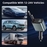Retractable Car Charger 2Pack, 4 in 1 Fast Charge 66W with 180 Rotatable Adapter, Type C Cigarette Lighter USB Charger for iPhone 12/13/14/15 Pro Max, Apple, Samsung, Android, Pixel - Image 8
