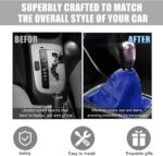 Car Gear Shifter Cover, Dustproof Canvas Fabric Car Shift Knob Boot Dust Cover, Waterproof Manual Automatic Shift Knob Sleeve Protector Universal for Most Vehicles (Blue) - Image 5