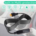 12V 24V Car Charger Cable,Replacement for Ecoflow Delta River Series, Bluetti EB55 Anker 757 767 and More XT60 Connector Solar Power Station Portable DC Adapter (with 2 x Fuse) - Image 3