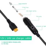 12V 24V Car Charger Cable,Replacement for Ecoflow Delta River Series, Bluetti EB55 Anker 757 767 and More XT60 Connector Solar Power Station Portable DC Adapter (with 2 x Fuse) - Image 5