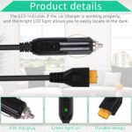 12V 24V Car Charger Cable,Replacement for Ecoflow Delta River Series, Bluetti EB55 Anker 757 767 and More XT60 Connector Solar Power Station Portable DC Adapter (with 2 x Fuse) - Image 6