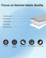 Weemay Compatible for DYMO LabelWriter 5XL 550 550 Turbo, 30336 1" x 2-1/8", for 4XL 450 Wireless 450 Duo 450 Twin Turbo, 25mm x 54mm Label with Chip for Barcodes, 8 Rolls, 4000 Labels - Image 5