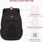 SwissGear 1186 Bungee Backpack, Black, 17-Inch - Image 4