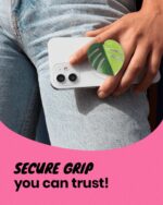 OnTheGrip Compatible with Magsafe Magnetic Cute Acrylic Tropical Leaf Design Collapsible Mobile Phone Grip Stand Holder for Smartphone Tablet Cell Phone Accessory (Aurea Monsera) - Image 6