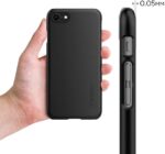 Spigen Thin Fit Designed for iPhone SE 2022 Case/iPhone SE 3 Case 2022 / iPhone SE 2020 Case/iPhone 8 Case/iPhone 7 Case - Black - Image 4