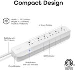 Geeni Smart Surge Protector 6-Outlet Power Strip – Wi-Fi Enabled with Voice Control (Alexa, Google Assistant), Surge Protection, 3ft Extension Cord, Remote Access - Image 3
