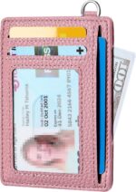 Mayski Slim Minimalist Wallet, Front Pocket Wallets, RFID Blocking, Credit Card Holder for Men & Women(Litchi Pink) - Image 3
