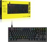 CORSAIR K60 RGB TKL RGB Tenkeyless Optical-Mechanical Wired Gaming Keyboard - OPX Switches - Polycarbonate Keycaps - iCUE Compatible - QWERTY NA Layout - Black - Image 3