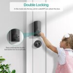 Smart Deadbolt Door Lock Set: Hornbill Keyless Entry Door Knobs with Fingerprint Electronic Digital Bluetooth Door Lock with Keypad Code App Alexa Auto Lock for House Apartment Black - Image 8