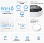 TP-Link Deco AX3000 PoE Mesh WiFi(Deco X50-PoE), Ceiling/Wall-Mountable WiFi 6 Mesh, Replacing WiFi Router, Access Point and Range Extender, PoE-Powered, 2 PoE Ports(1 x 2.5G, 1 x Gigabit), 3-Pack - Image 4