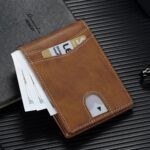 furid Apple Airtag Wallet Men Slim: Air Tag Wallet with Airtag Holder, RFID Blocking, Bifold, Front Pocket, Minimalist Card Wallet, Carbon Fiber Wallet - Image 5