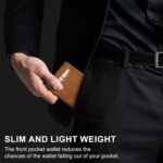 furid Apple Airtag Wallet Men Slim: Air Tag Wallet with Airtag Holder, RFID Blocking, Bifold, Front Pocket, Minimalist Card Wallet, Carbon Fiber Wallet - Image 6