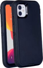WallSkiN Case for iPhone 11 (6.1") with 2 Screen Protectors | Heavy Duty Full Body Military Grade Drop Protection Carrying Cover Holder | Holster for Men Belt with Clip Stand – Black - Image 8