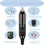 6.8FT Portable12V/24V car Charger Suitable Compatible Ecoflow Delta/River, Bluetti EB55, Anker 757/767 and XT60 connectors Solar Power Plants, for Ecoflow Wave 2 Cigarette Lighter Cables - Image 5