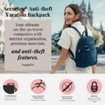Securtex® Anti-theft Vacation Travel Backpack 10x13" Slash-Resistant Nylon Daypack w/RFID, Charcoal - Image 3
