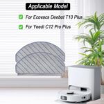 Mop Pads Accessories for ECOVACS DEEBOT T10 Plus/DEEBOT N20 Plus, for Yeedi C12 Pro Plus Robotic Robot Vacuum, 8 Pcs Washable and Reusable Microfiber Mop Pads Replacement Part - Image 3