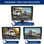 Dual RV Backup Camera 7 Inch 4K Display Screen Voice Control System IP68 Infrared Night Vision Wide Angle Reverse Camera RV Trucks Tractors Car Videorecorders （12-24V） - Image 4