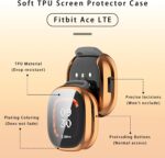 4 Pack Case Compatible with Fitbit Ace LTE Watch Screen Protector, Soft TPU Face Cover Scratch Resistant Full Protective Bumper Set Accessories for Google Fitbit Ace LTE - Image 4