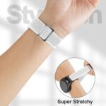 18mm Nylon Sport Elastic Bands Compatible with Garmin Vivoactive 4S, Venu 3S/2S Watch Band, Forerunner 265s/255s, 3 Pack Fabric Loop Wristband Strap Replacement for Men and Women - Image 4