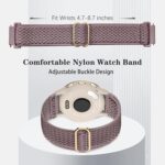 18mm Nylon Sport Elastic Bands Compatible with Garmin Vivoactive 4S, Venu 3S/2S Watch Band, Forerunner 265s/255s, 3 Pack Fabric Loop Wristband Strap Replacement for Men and Women - Image 9