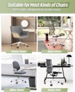 Sytopia 24''(60cm) Criss Cross Home Office Swivel Chair Base Replacement, Heavy Duty Desk Chair Reinforced Metal Leg, Universal Caster and Gas Cylinder Size, Shell White - Image 7