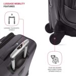 SwissGear Sion Softside Expandable Luggage, Dark Grey, Carry-On 21-Inch - Image 3