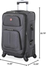 SwissGear Sion Softside Expandable Luggage, Dark Grey, Carry-On 21-Inch - Image 11