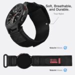 Band Compatible with Samsung Galaxy Watch 7 6 5 4 40mm 44mm/ Watch 6 4 Classic/Watch 5 Pro/Watch 3 Classic 41mm/Active 2, 20mm Nylon Replacement Sports Strap for Men Women(Black,L) - Image 4