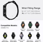 Band Compatible with Samsung Galaxy Watch 7 6 5 4 40mm 44mm/ Watch 6 4 Classic/Watch 5 Pro/Watch 3 Classic 41mm/Active 2, 20mm Nylon Replacement Sports Strap for Men Women(Black,L) - Image 5