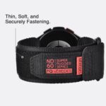 Band Compatible with Samsung Galaxy Watch 7 6 5 4 40mm 44mm/ Watch 6 4 Classic/Watch 5 Pro/Watch 3 Classic 41mm/Active 2, 20mm Nylon Replacement Sports Strap for Men Women(Black,L) - Image 8