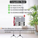 Replacement for ECOVACS DEEBOT N20 Plus, N20 Pro Plus, for Yeedi C12, C12 Pro Plus Robot Vacuum, C12 Accessories,1 Main Brush, 4 Filters, 6 Mop Pads, 8 Side Brushes, N20 Plus Replacement 20 Pcs - Image 3