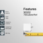 BETCKEY - Compatible DYMO 30332 (1" x 1") Square Multipurpose Labels - Compatible with DYMO Labelwriter 450, 4XL & Zebra Desktop Printers [28 Rolls/21000 Labels] - Image 4