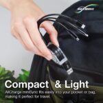 BoxWave Cable Compatible with HyperX Cloud II Wireless - AllCharge miniSync, Retractable, Portable USB Cable - Jet Black - Image 8