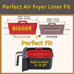 Collapsible 2-Pack Air Fryer Silicone Liners for 10QT NINJA Foodi Dual, Rectangular Air Fryer Silicone Pot, Reusable Silicone Air Fryer Basket for Air Fryer Accessories (Red) - Image 3
