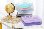 Annova Desk Top Organizer Tray for Office Organization - Metal Mesh - Storage Tray with Dividers for Pens, Desktop Accessories, Bathroom, Kitchen, Makeup and Office Supplies (Large, Light Pink) - Image 5