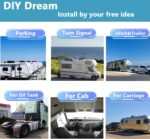 Skid Steer Touchable Screen 128GB Large Audio 1080P 2 Split Image 11 Inch Monitor Backup Camera Built-in DVR Video for RV Truck Trailer Rear Front Reversing Wired Waterproof System D102 - Image 4